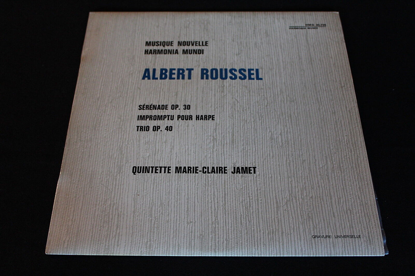 ALBERT ROUSSEL   QUINTETTE MARIE-CLAIRE JAMET   LP 33T 12"   HARMONIA MUNDI