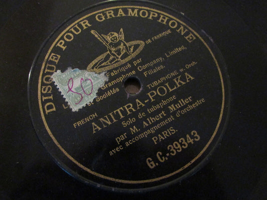 ALBERT MULLER   SOLO DE TUBAPHONE   GRAMOPHONE 78T RPM