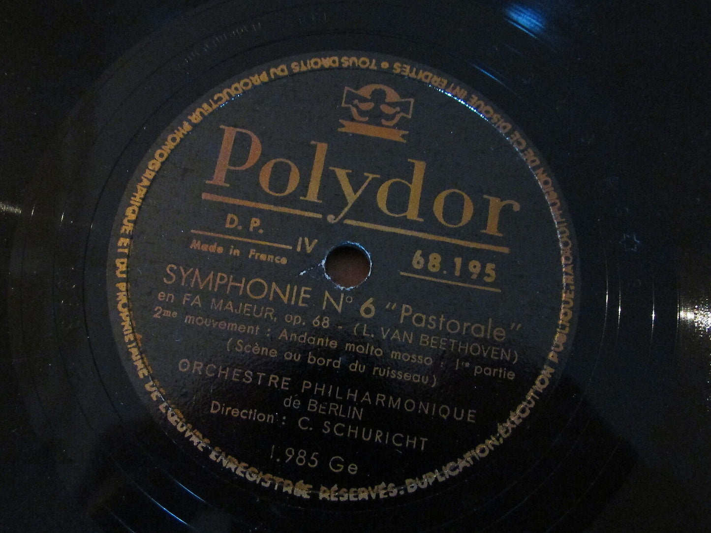 CARL SCHURICHT   BEETHOVEN   SYMPHONIE N°6 PASTORALE   LOT 5 x 78T   POLYDOR