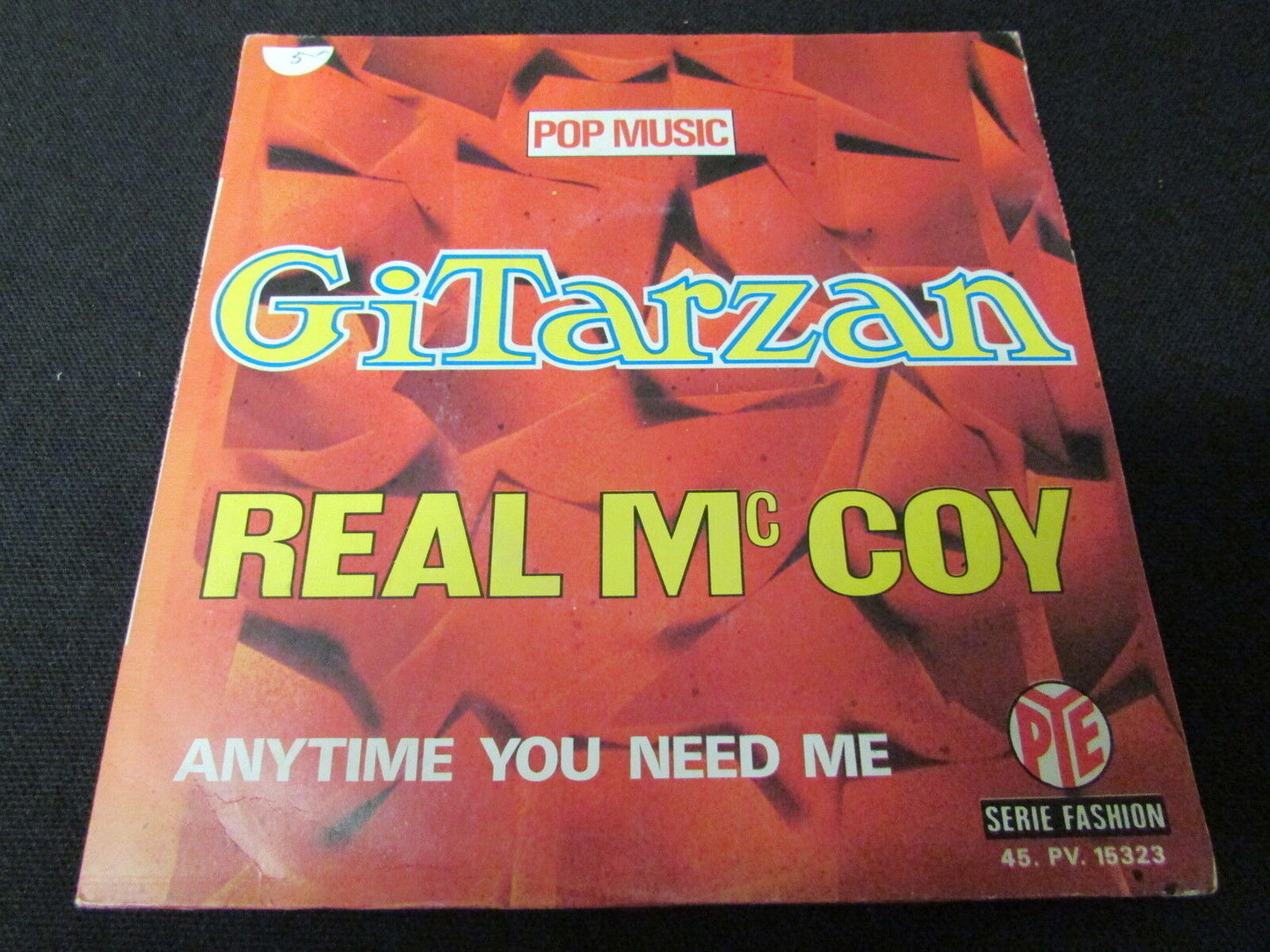 REAL McCOY   SP 45T 7"   GITARZAN   PYE 15323