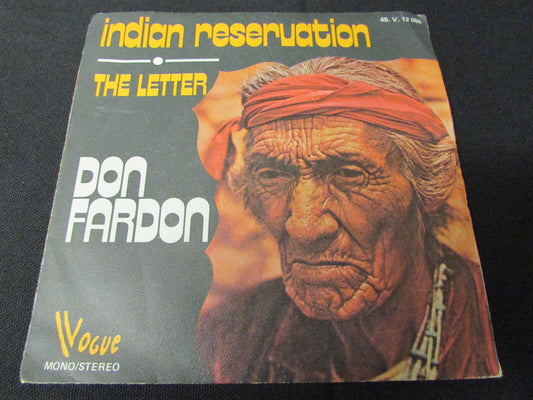 DON FARDON   SP 45T 7"   INDIAN RESERVATION / THE LETTER   1975