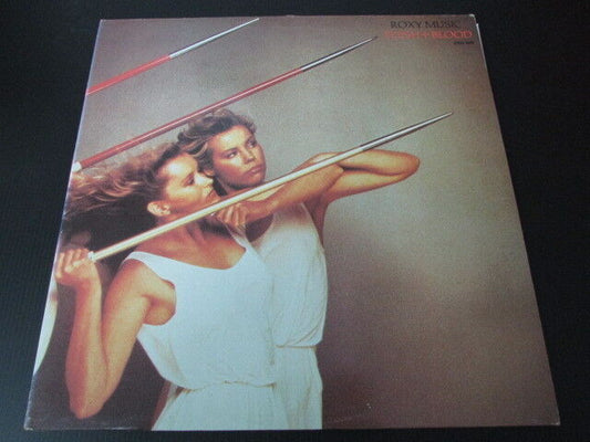ROXY MUSIC   FLESH + BLOOD   LP 33T 12"   BLACK / WHITE LABEL !   1980