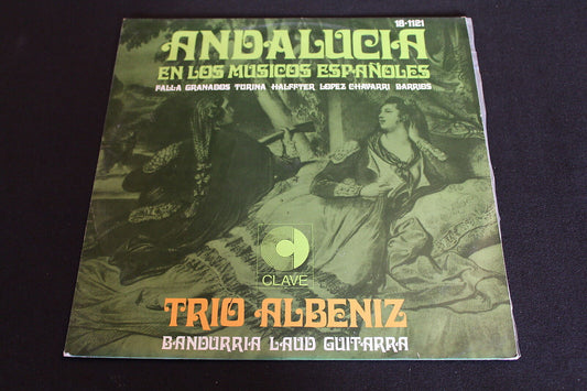 TRIO ALBENIZ bandurria Laud Guitarra ANDALUCIA   LP 33T 12"   CLAVE 181121 SPAIN
