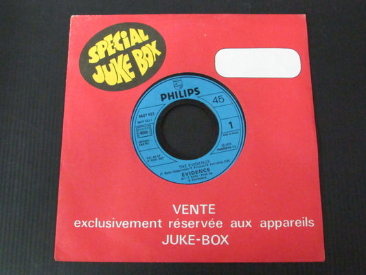 EVIDENCE   SP 45T 7"   THE EVIDENCE   1978   FRENCH
