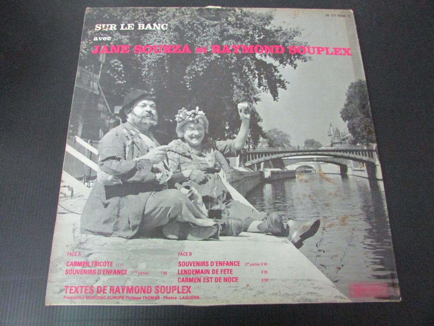 JANE SOURZA et RAYMOND SOUPLEX   LE BANC   LP 33T 12"   FRANCE