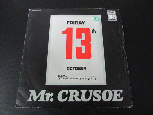 MR CRUSOE   SP 45T 7"   FRIDAY 13TH   1978   FRANCE