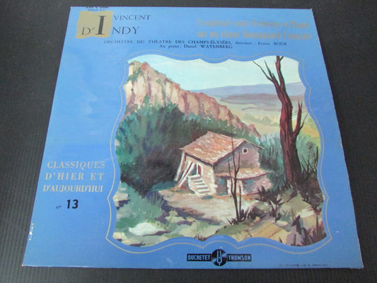 VINCENT D'INDY   SYMPHONIE POUR ORCHESTRE ET PIANO   LP 33T 10"