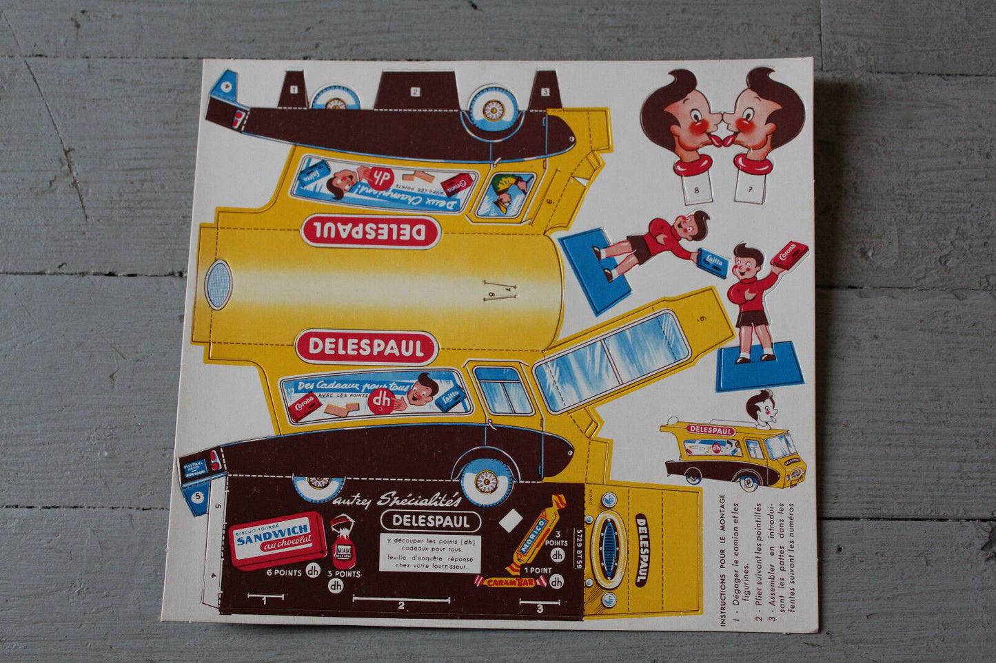 DELESPAUL   ANCIEN DECOUPAGE PUBLICITAIRE