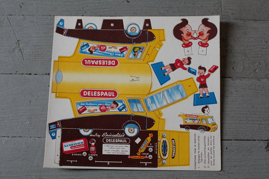 DELESPAUL   ANCIEN DECOUPAGE PUBLICITAIRE