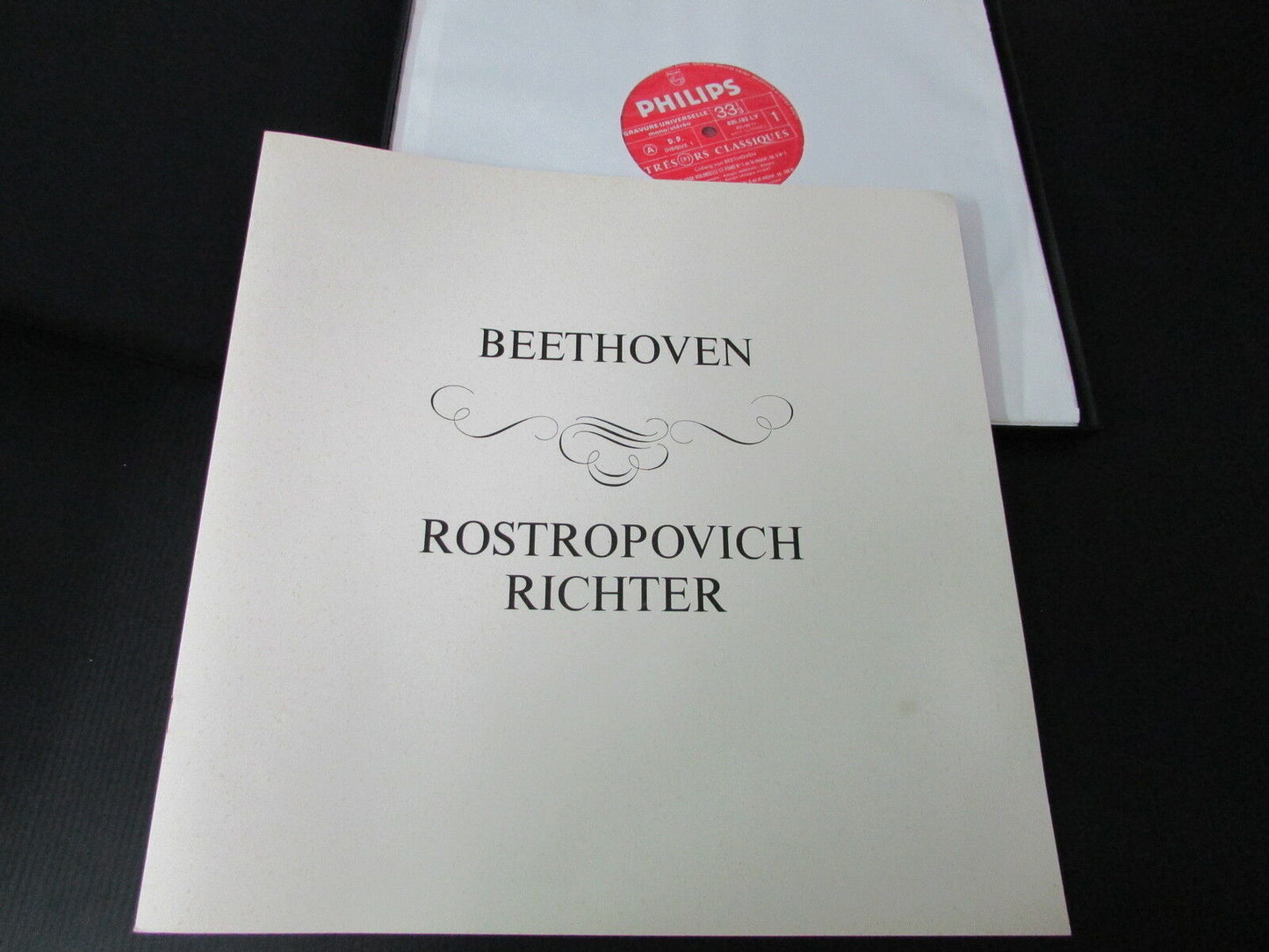 ROSTROPOVICH RICHTER BEETHOVEN   SONATAS PIANO AND CELLO   PHILIPS   LP 33T 12"