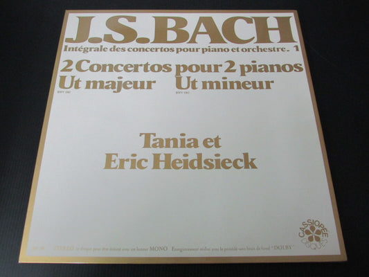 BACH / TANIA & ERIC HEIDSIECK 2 Concertos pour 2 Pianos   CASSIOPEE   LP 33T 12"