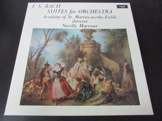 J.S. BACH SUITES FOR ORCHESTRA  NEVILLE MARRINER  ARGO 687-8  BOX 2 x LP 33T 12"