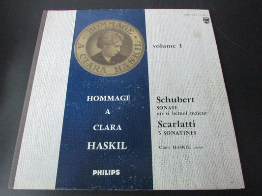 HOMMAGE A CLARA HASKIL   SCHUBERT   SCARLATTI   PHILIPS 02087   LP 33T 12"