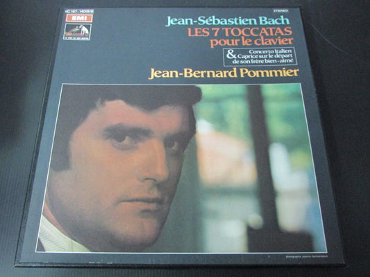 JEAN-BERNARD POMMIER   J.S. BACH   7 TOCCATAS POUR CLAVIER   BOX 2 x LP 33T 12"