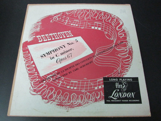 BEETHOVEN Symphony No. 5 in C minor, Opus 67 CARL SCHURICHT   LONDON  LP 33T 12"