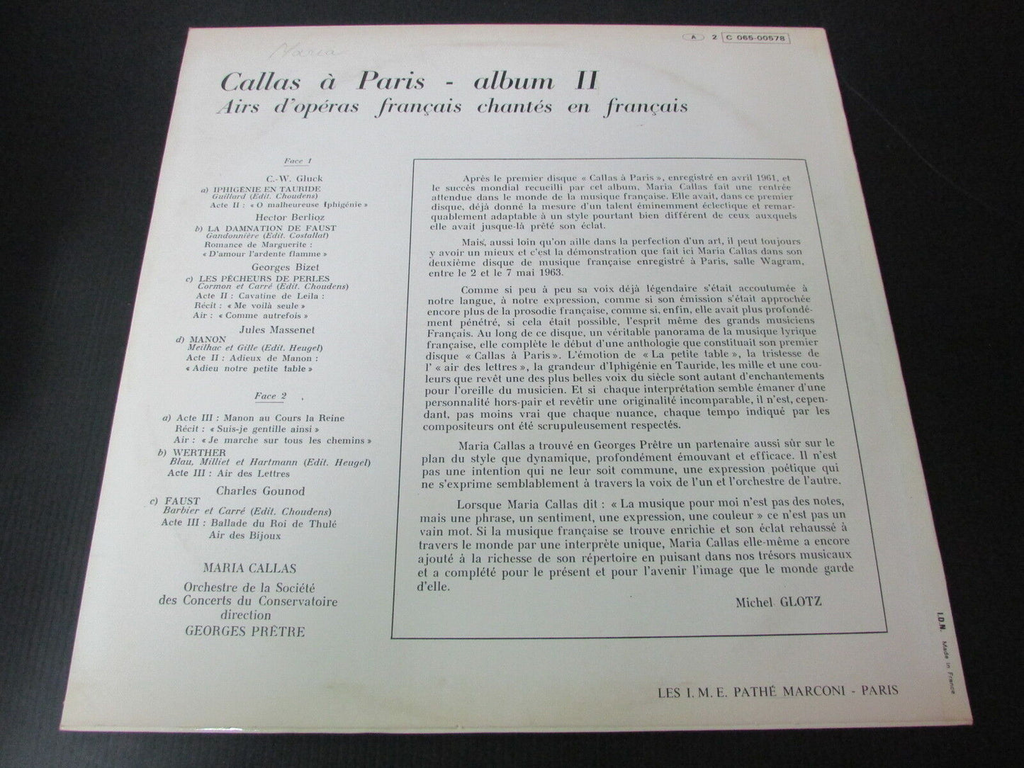 MARIA CALLAS   BOX 4 LP + LOT 3 LP