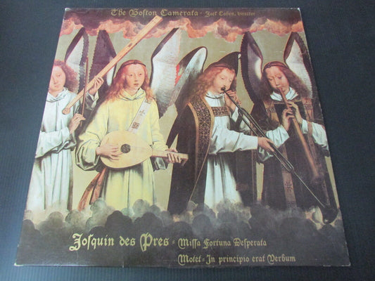 JOSQUIN DES PRES  THE BOSTON CAMERATA  JOEL COHEN  TITANIC RECORDS   LP 33T 12"