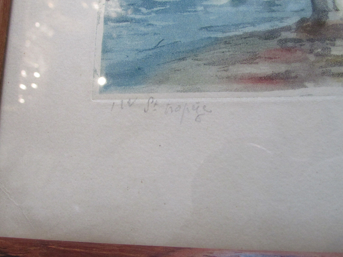 MANUEL ROBBE Engraving Aquatint Signed SAINT TROPEZ French Signed Aquatint