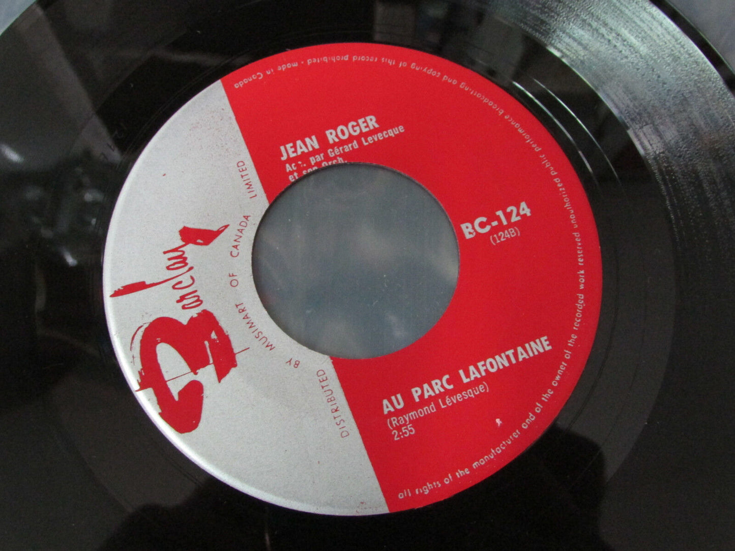 JEAN ROGER   SP 45T 7"   ET CE JOUR LA !   BARCLAY BC-124   CANADA