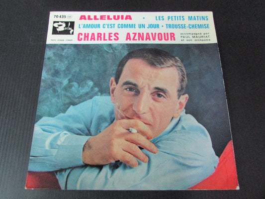 CHARLES AZNAVOUR   EP 45T 7"   ALLELUIA   BARCLAY 70435