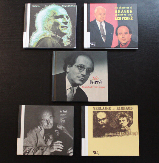 LEO FERRE   Joli LOT DE 5 CD avec LIVRETS