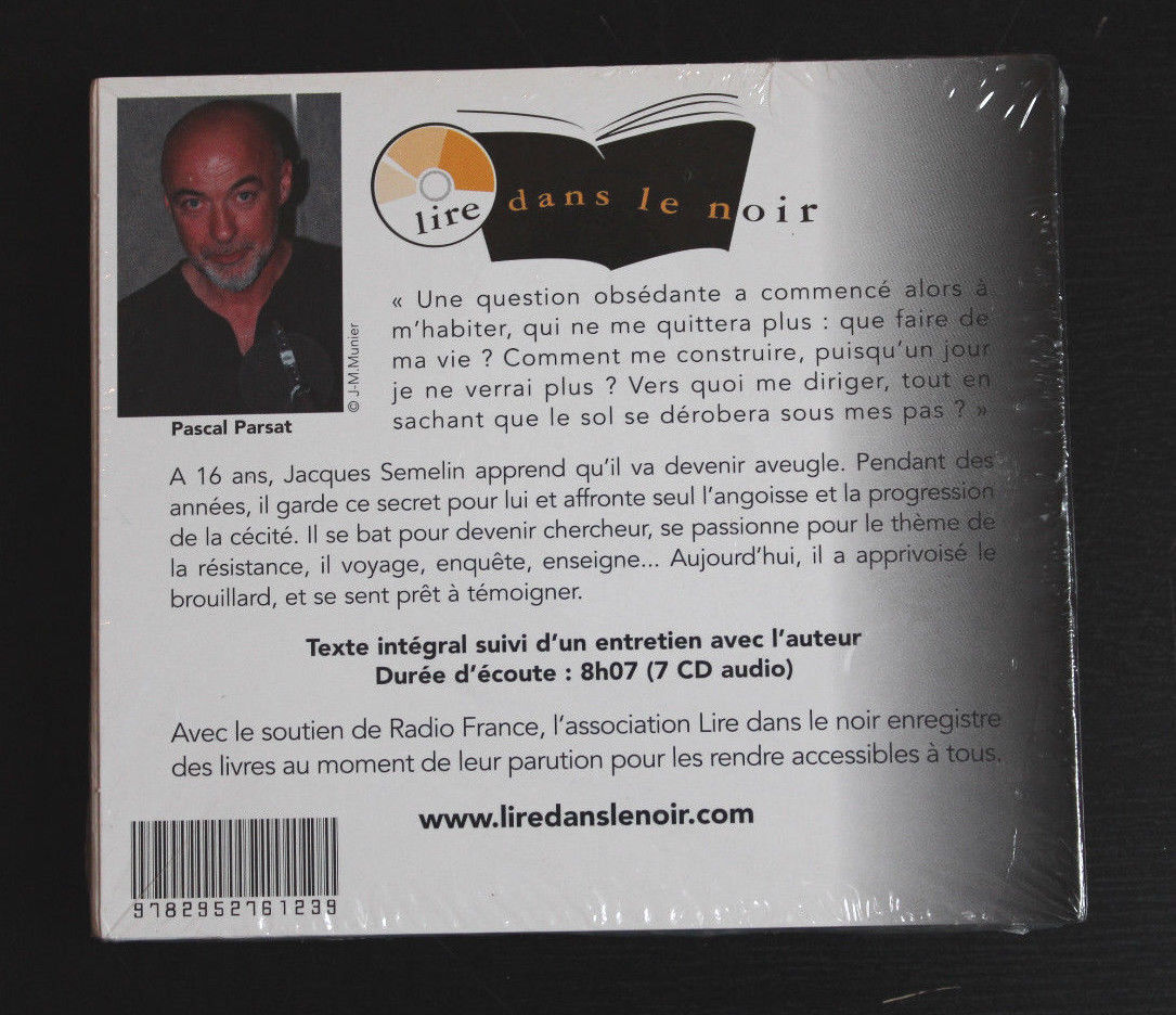 Livre Audio J'ARRIVE OU JE SUIS ETRANGER Jacques Semelin (Lire dans le noir)