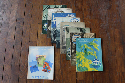 LE BULLETIN PLM   Lot de 8 numéros (1934 - 1937) + 1 Livret Publicitaire   TRAIN