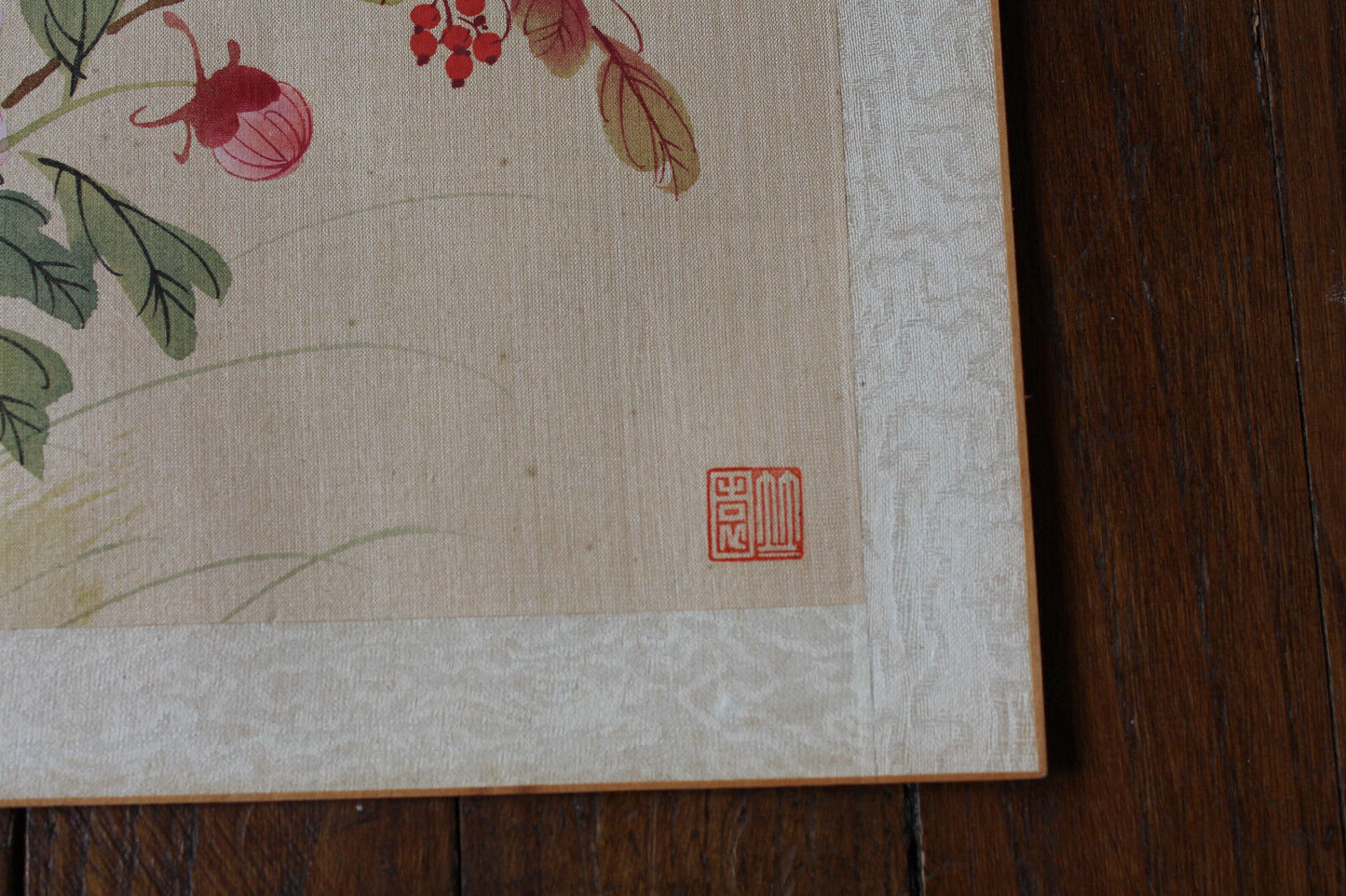 Lot de 3 Anciennes Peintures sur Soie Asie Hong-Kong Début XXème