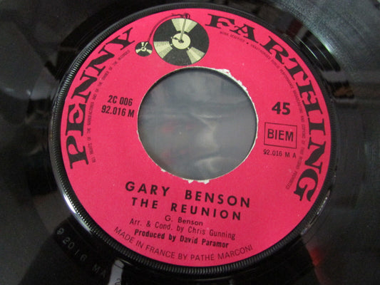 GARY BENSON   SP 45T 7"   THE REUNION / CHARLESTON   FRANCE   PENNY FARTHING