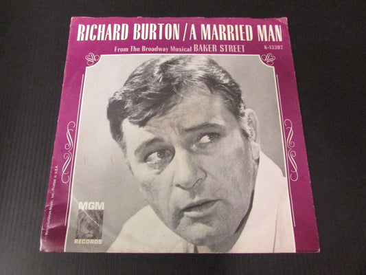 RICHARD BURTON   SP 45T 7"   A MARRIED MAN   MGM K-13307   USA
