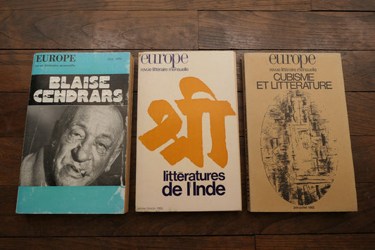 REVUE LITTERAIRE EUROPE LOT 3 NUMEROS 1976 / 1982
