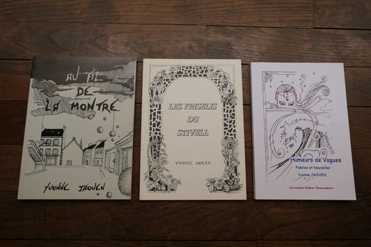 YVONNE JAOUEN   LOT DE 3 LIVRES POESIE POEMES NOUVELLES