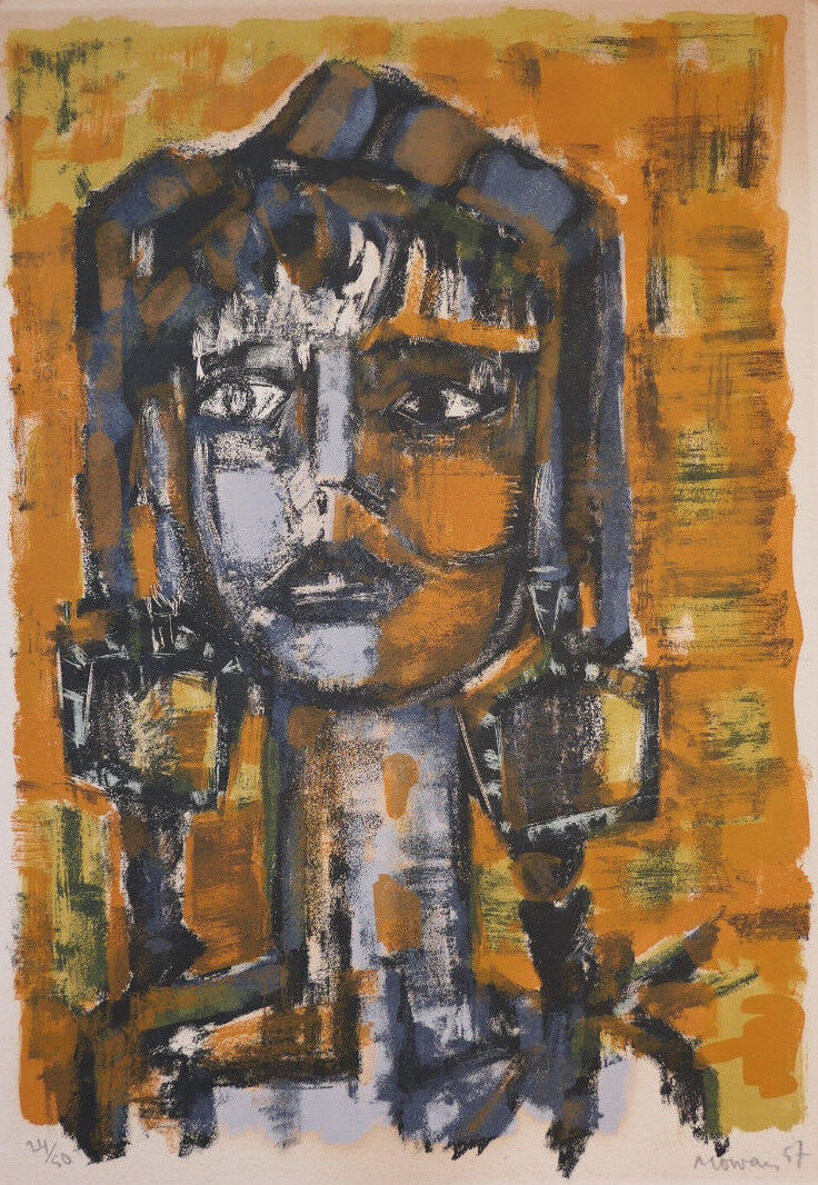 LITHOGRAPHIE JEAN-JACQUES MORVAN (1928-2005) SIGNEE NUMEROTEE 24/50 1957
