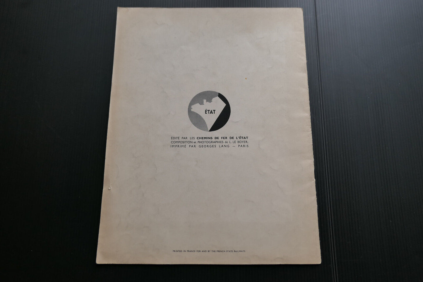 ANCIEN LIVRET GUIDE TOURISTIQUE BRETAGNE CHEMINS DE FER DE L'ETAT TOURISME 1930