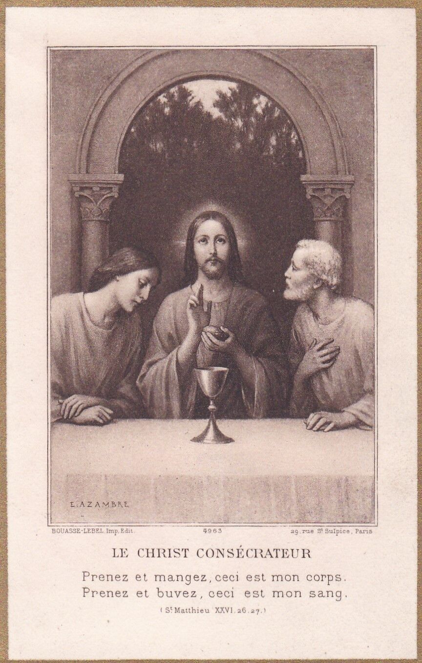 ANCIENNE IMAGE PIEUSE SAINTE RELIGIOUS BOUASSE LEBEL LE CHRIST CONSECRATEUR