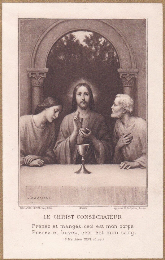 ANCIENNE IMAGE PIEUSE SAINTE RELIGIOUS BOUASSE LEBEL LE CHRIST CONSECRATEUR