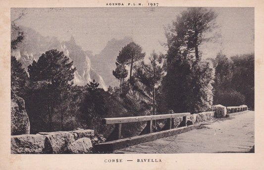 CPA AGENDA PLM 1927 CORSE BAVELLA