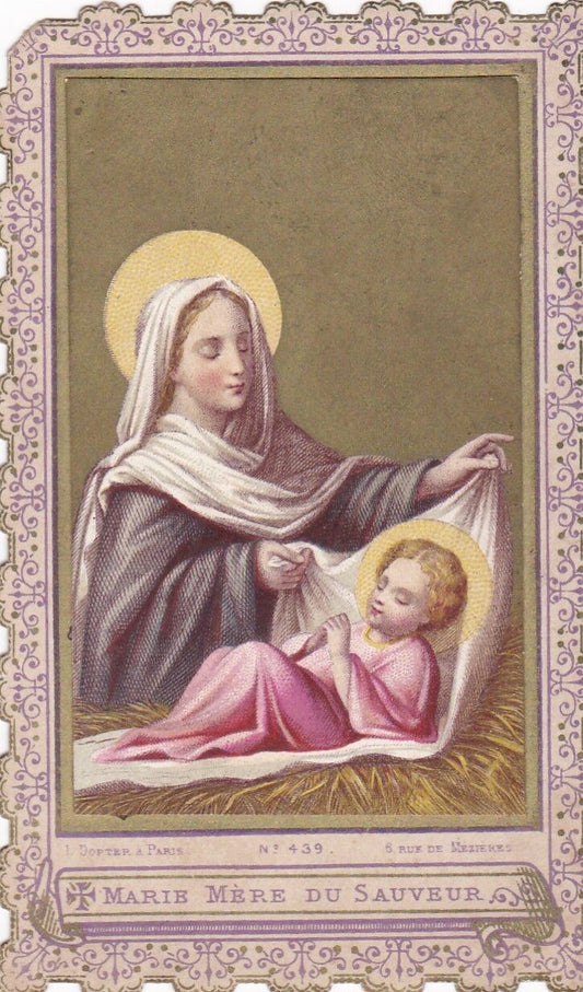 ANCIENNE IMAGE PIEUSE RELIGIEUSE SAINTE DOPTER N°439 MARIE MERE DU SAUVEUR