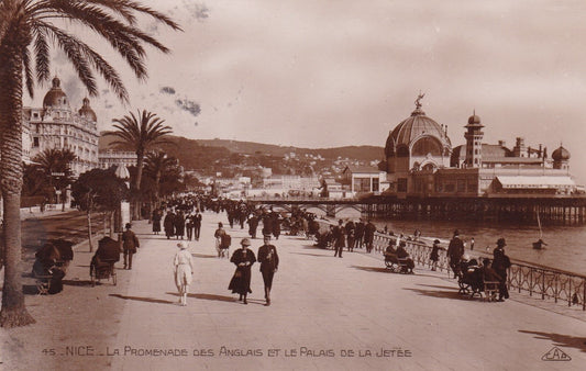 CPA 06 NICE - LA PROMENADE DES ANGLAIS ET LE PALAIS DE LA JETEE - 1924