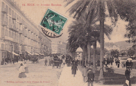 CPA 06 NICE AVENUE MASSENA - 1909
