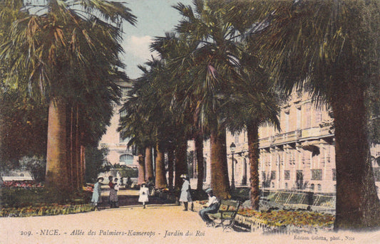 CPA 06 NICE - ALEE DES PALMIERS KAMEROPS - JARDIN DU ROI - 1911