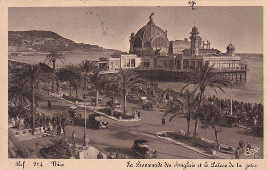 CPA NICE - LA PROMENADE DES ANGLAIS ET LE PALAIS DE LA JETEE - 1937
