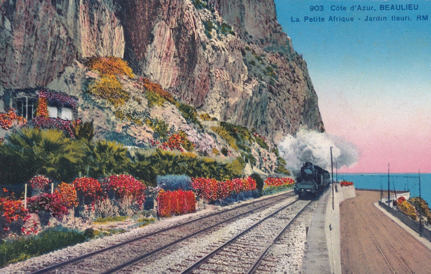 CPA COTE D'AZUR - BEAULIEU - LA PETITE AFRIQUE - JARDIN FLEURI
