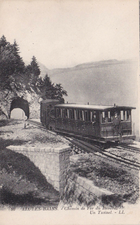 CPA AIX-LES-BAINS - CHEMIN DE FER DU REVARD - UN TUNNEL