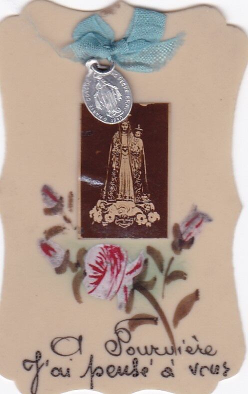 HOLY CARD IMAGE PIEUSE RELIGIEUSE SOUVENIR NOTRE DAME DE FOURVIERE LOT x 10