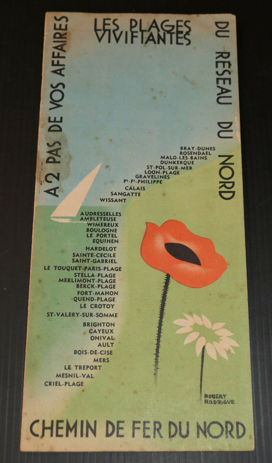 ANCIEN LIVRET GUIDE CHEMIN DE FER DU NORD LES PLAGES VIVIFIANTES 1942
