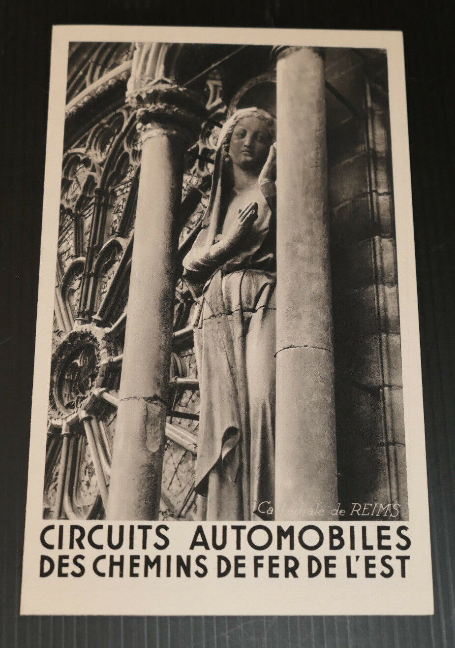 ANCIEN DEPLIANT TOURISTIQUE CIRCUITS AUTOMOBILES DES CHEMINS DE FER DE L'EST