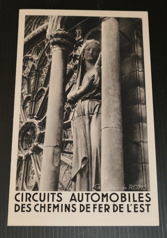 ANCIEN DEPLIANT TOURISTIQUE CIRCUITS AUTOMOBILES DES CHEMINS DE FER DE L'EST