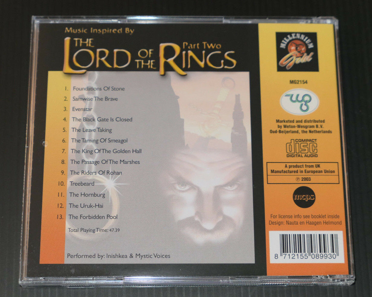 CD MUSIC INSPIRED BY THE LORD OF THE RINGS PART TWO - 2003