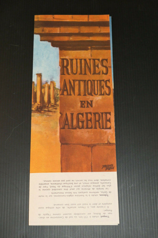 ANCIEN DEPLIANT TOURISTIQUE RUINES ANTIQUES EN ALGERIE OFALAC CIRCA 1950 VOYAGE